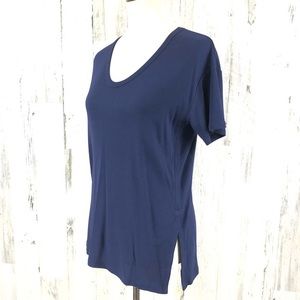 Theory Women's Blue‎ Scoop Neck Tee Shirt Sz S